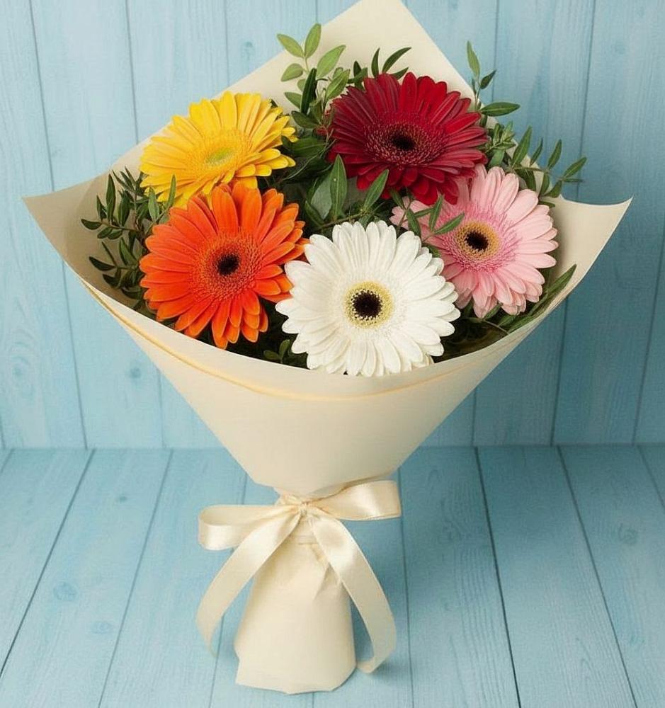 Букет цветов из: Герберы в Каширском