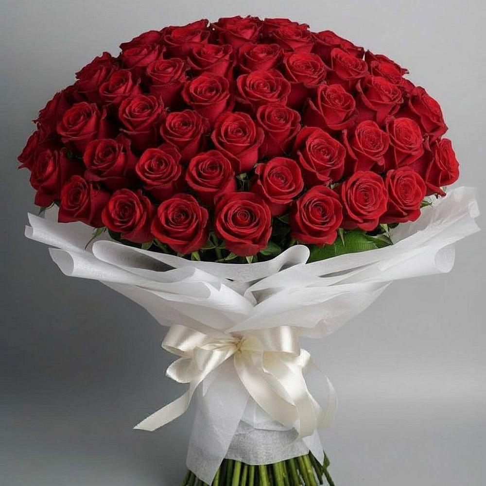 Букет 101 Красная роза Блэк Мэджик в Каширском