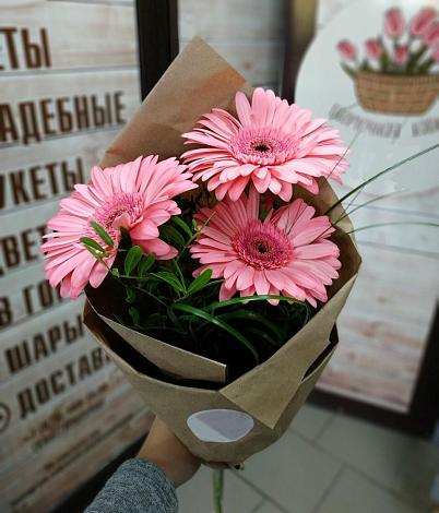 Букет цветов из: Герберы в Каширском