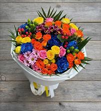 Букет цветов из:  Розы и Хризантемы в Каширском