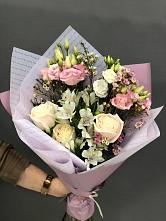 Букет цветов из:  Альстромерии, Розы и Лизиантусы #REPLACE_PRED# Каширском