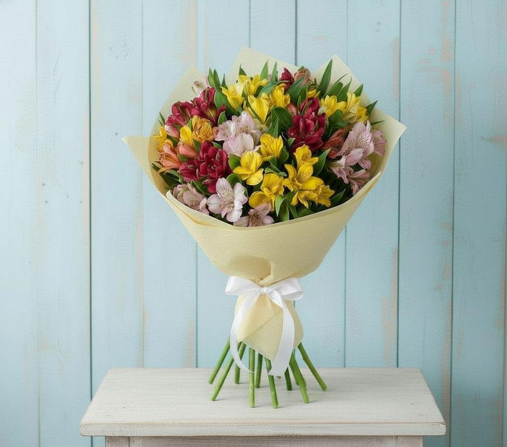 Букет цветов из: Альстромерии в Каширском