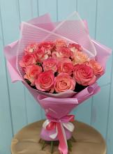 Букет 15 Розовых роз Равель в Каширском