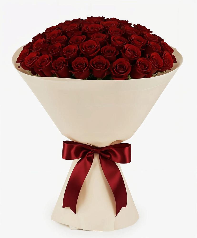 Букет 101 Бордовая роза Блэк Бакарра в Каширском