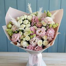 Букет цветов из:  Альстромерии и Розы в Каширском